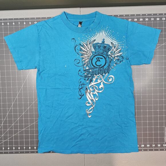 Ezekiel T Shirt Small Crest Crown Wings Logo Skater MMA Couture Y2K Streetwear - Picture 1 of 11